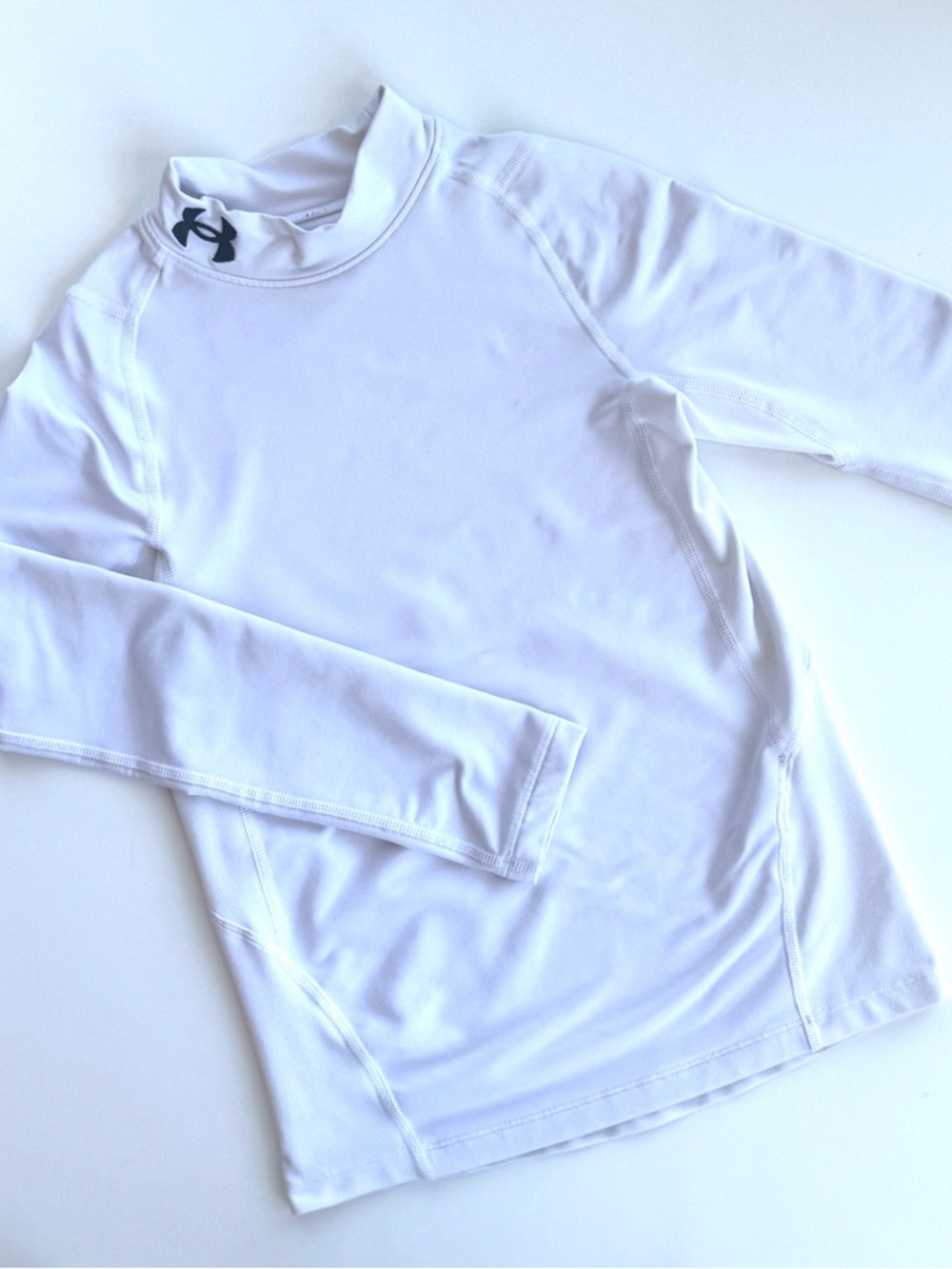 Under Armour White Long-Sleeve Coldgear Performance Top